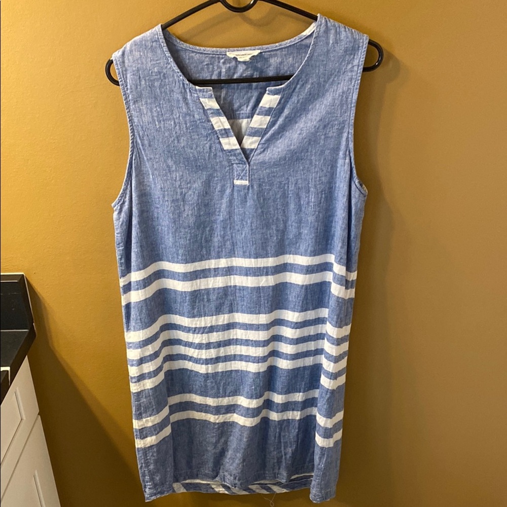 Beachlunchlounge Blue and White Striped Dress